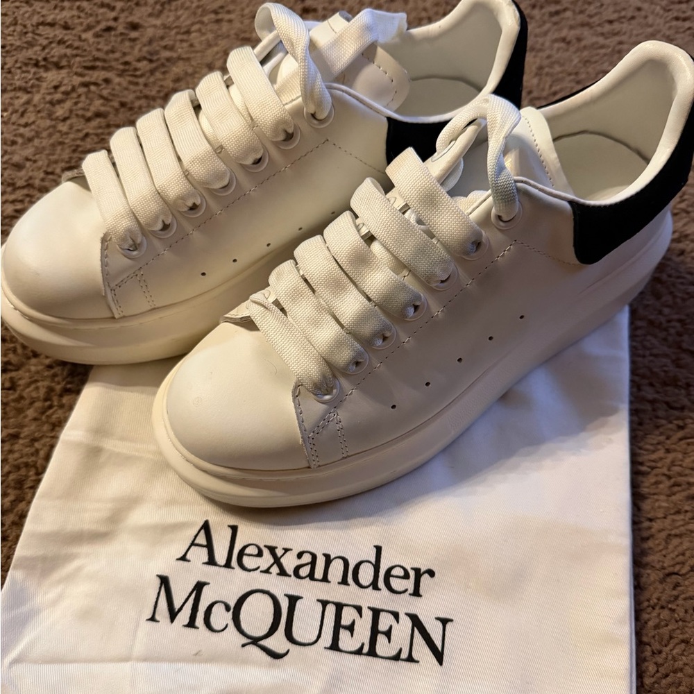 Alexander McQueen Cream and Black Sneakers
